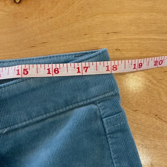 Talbots 16P Corduroy Straight Leg Pants Teal Blue Denim Petite Women - Picture 6 of 8